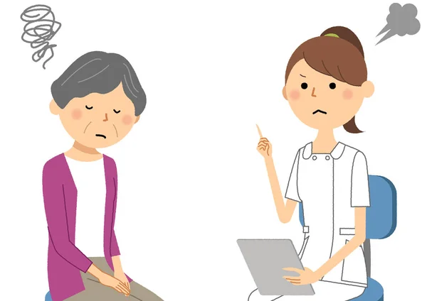 Infirmières Consultation Illustration Une Infirmière Expliquant Patient — Image vectorielle