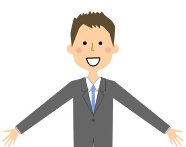 İşadamı, iki kolumu açılan / iki kolu yayılır genç bir adam bir örnektir.