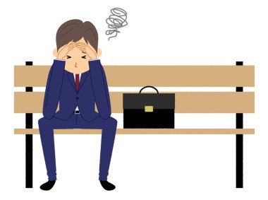 İş adamı, başarısızlık. Başarısız olup düşen bir iş adamının bir çizimi..