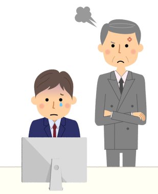 Patronuma kızan bir iş adamının çizimi..