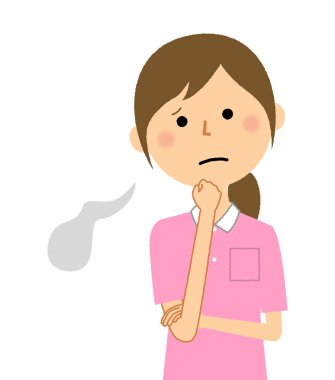 Bakıcı, hemşire yardımcısı, iç çekme. Bakıcının iç çekişi..