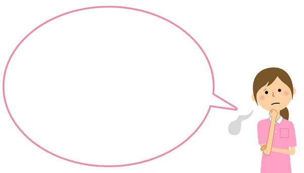 Péče Dárce Prázdnou Textovou Bublinou Balón Balónek Ilustrace Pečovatele — Stockový vektor