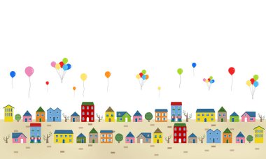 Şehir peyzaj/arka plan malzeme kent peyzaj.