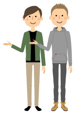 Lgbt, homoseksüel, Rehber / Homoseksüel bir çiftin rehberlik ettiği bir resimdir.