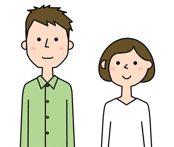 Jeune Couple Illustration Jeune Couple — Image vectorielle