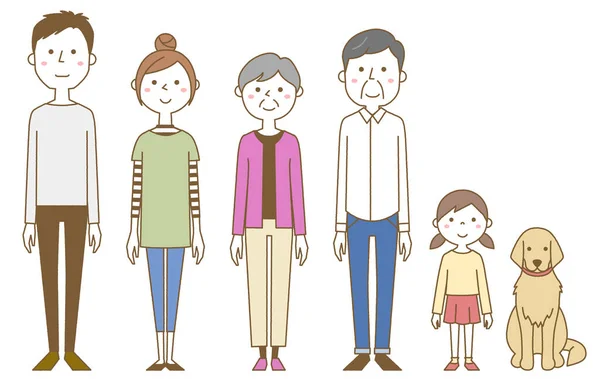 Famille Heureuse Illustration Une Famille Heureuse — Image vectorielle