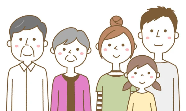 Família Feliz Ilustração Uma Família Feliz —  Vetores de Stock