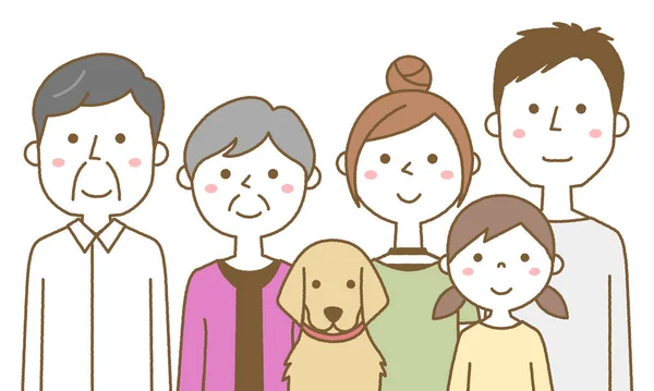 Família Feliz Ilustração Uma Família Feliz —  Vetores de Stock