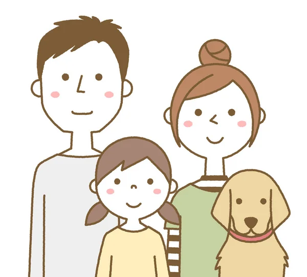 Glückliche Familie Illustration Einer Glücklichen Familie — Stockvektor