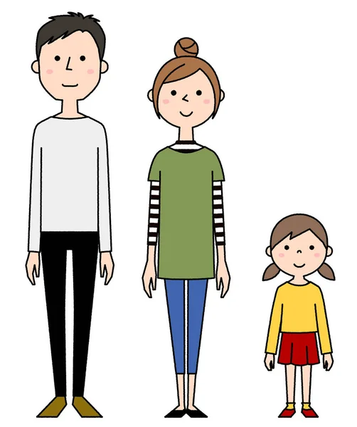 Familia Feliz Ilustración Una Familia Feliz — Archivo Imágenes Vectoriales