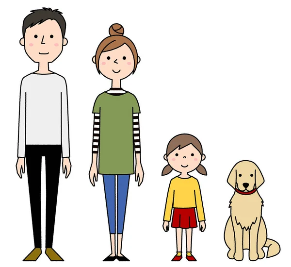 Šťastná Rodina Ilustrace Šťastné Rodiny — Stockový vektor