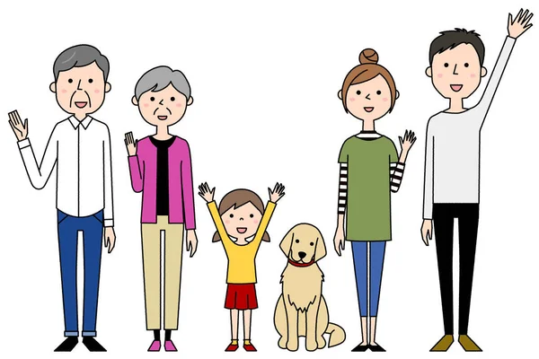 Lycklig Familj Illustration Lycklig Familj — Stock vektor