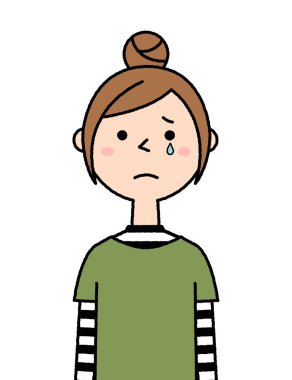 - Ağlayan genç bir kadın. - Gözyaşı döken genç bir kadının resmi..