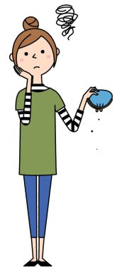 - Paraya ihtiyacı olan genç bir kadın. - Parayla başı dertte olan genç bir kadının resmi..