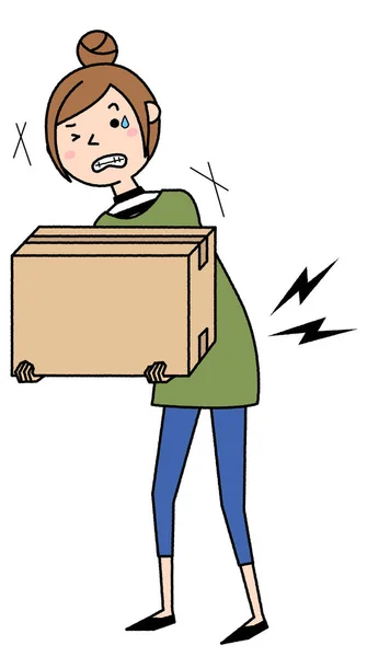 A young woman with a backache/It is an illustration of a young woman who has a tight back. — Stock Illustration Young Woman Backache Illustration Young Woman Who Has Tight Back Royalty Free Stock Vectors