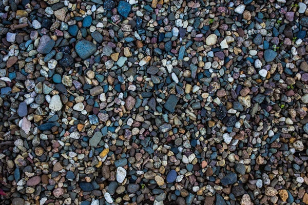 Seixos Margem Rio Fundo Com Pedras — Fotografia de Stock