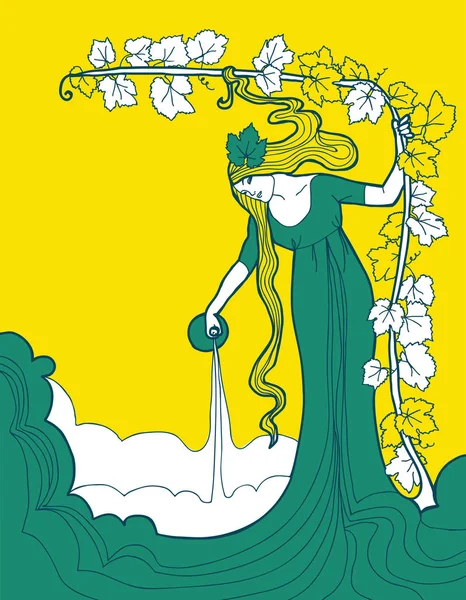 Güzel arka plan beyaz şarap etiket, vektör illustratio için