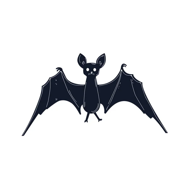 Murciélago Divertido Ilustración Vectorial — Vector de stock
