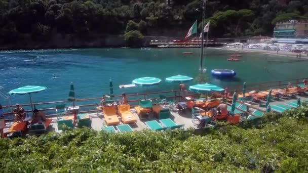Playa en Portofino 18.08.2018 — Vídeos de Stock