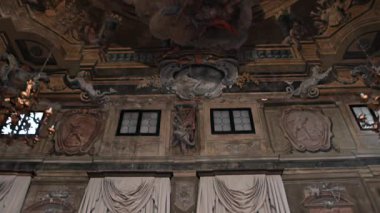 Venice, İtalya-21, Mayıs 2016: Venedik binada lüks iç.