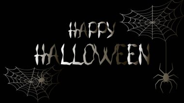 Mutlu Halloween metin afiş veya arka plan. El yazılı Cadılar Bayramın kutlu olsun. Vektör çizim.