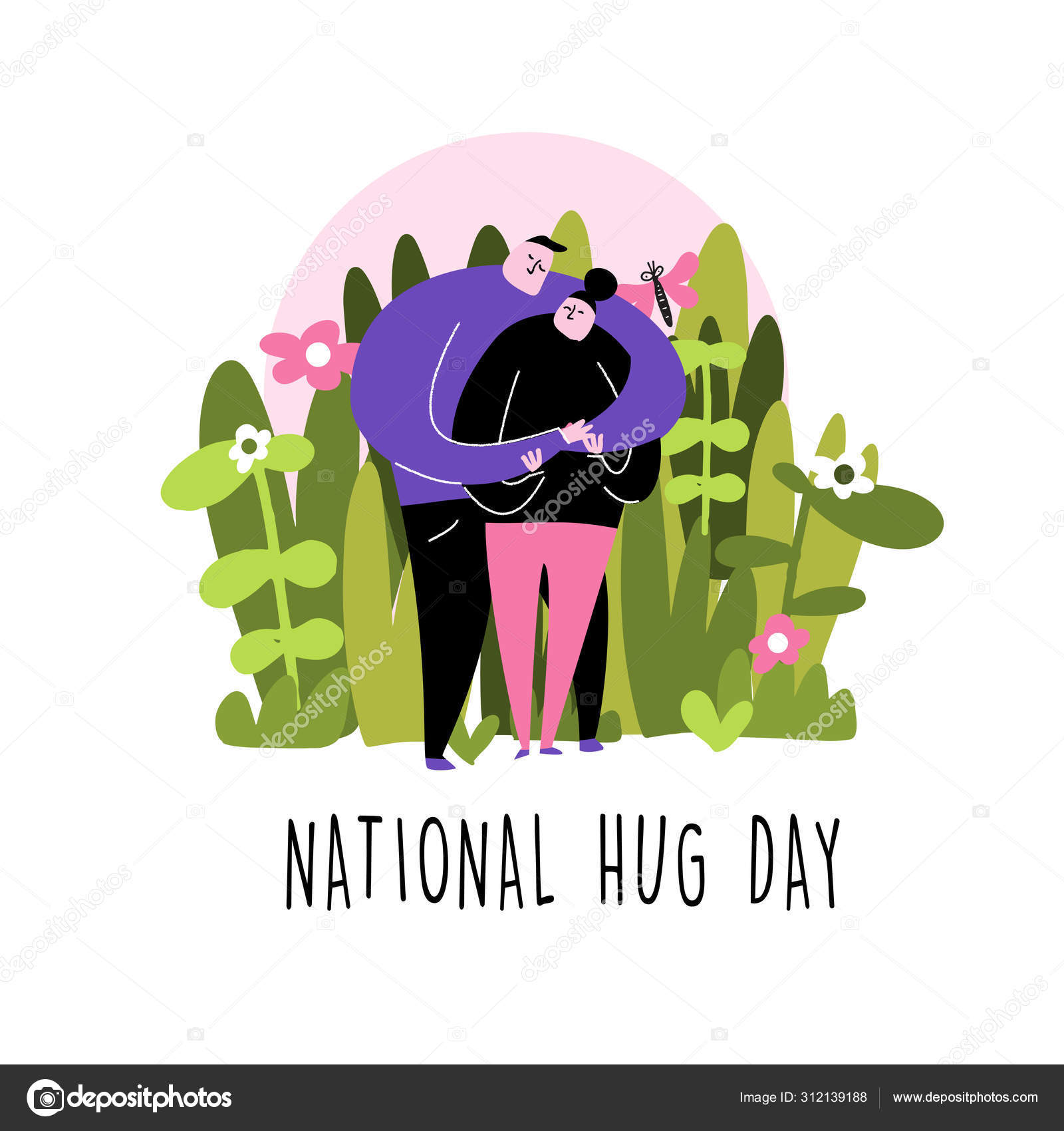 National hugging day Vector Art Stock Images | Depositphotos National hugging day Vector Art Stock Images | Depositphotos
