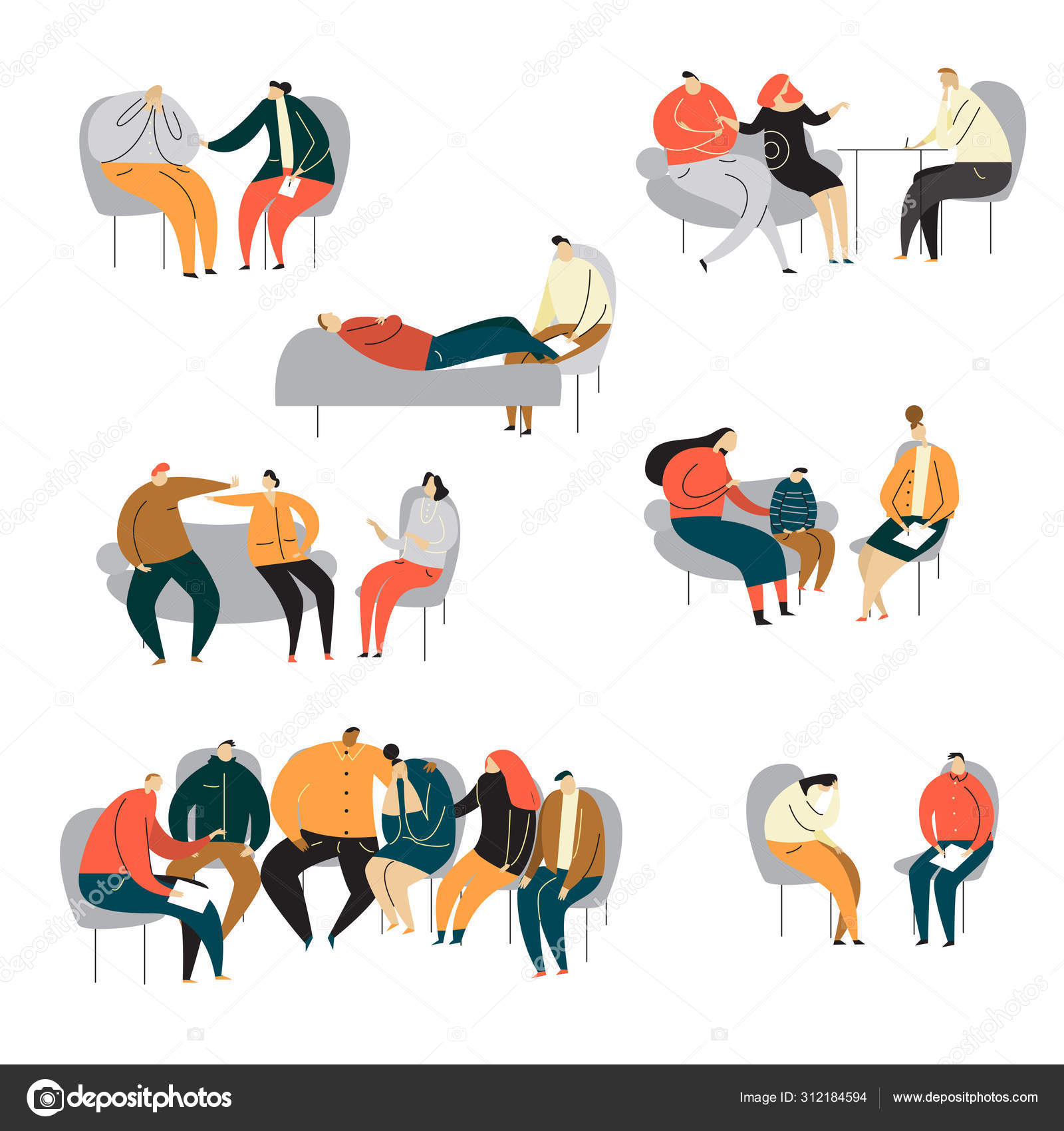 Psychotherapy session concept. Cartoon illustration of family, group, childrens psychotherapy, counseling. Stock Vector Image by ©Dukheva #312184594 Psychotherapy session concept. Cartoon illustration of family, group, childrens psychotherapy, counseling. Stock Vector Image by ©Dukheva #312184594