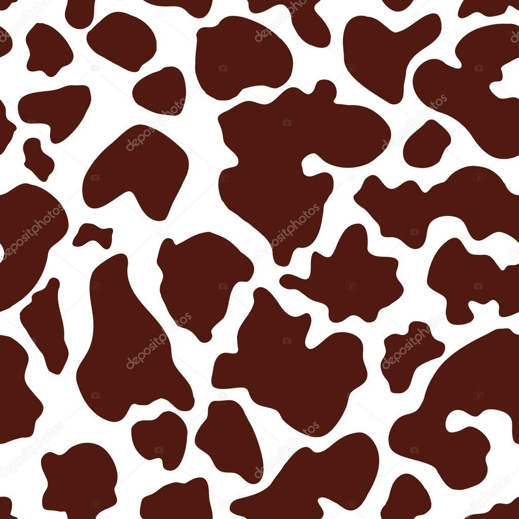 Seamless cow pattern. Cow background, cow skin pattern, animal hide