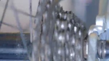 Bisiklet zinciri iten çekim video.