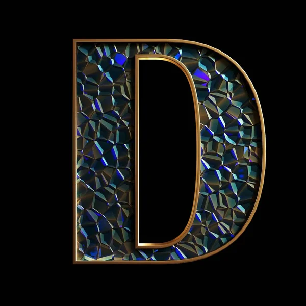 钻石3D 字母和数字3D — 图库照片