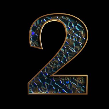 3D alfabe ve numaralar 3d çizim elmas