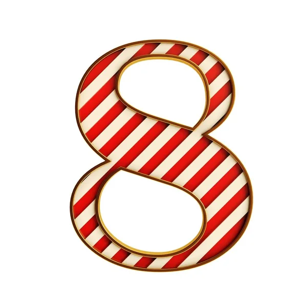Süßigkeiten Rotes Und Weißes Alphabet Auf Weißem Hintergrund — Stockfoto