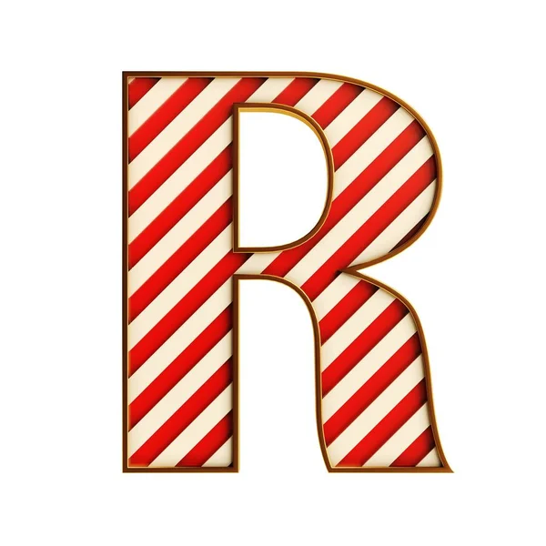 白色背景下的糖果红色和白色字母表 — 图库照片
