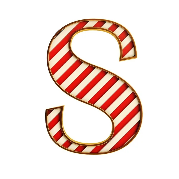 Snoep Rode Witte Alfabet Witte Achtergrond — Stockfoto