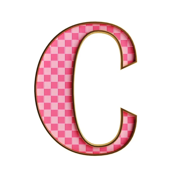 Пластиковая Игрушка Дизайн Изолирован Розовый Алфавит Цифры Whith Cheker Иллюстрации — стоковое фото