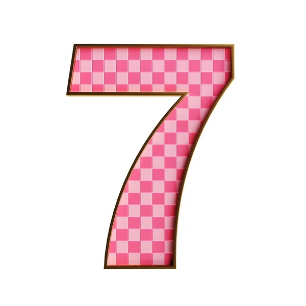 Diseño Juguete Plástico Aislado Alfabeto Rosa Números Con Animador Ilustración — Foto de Stock