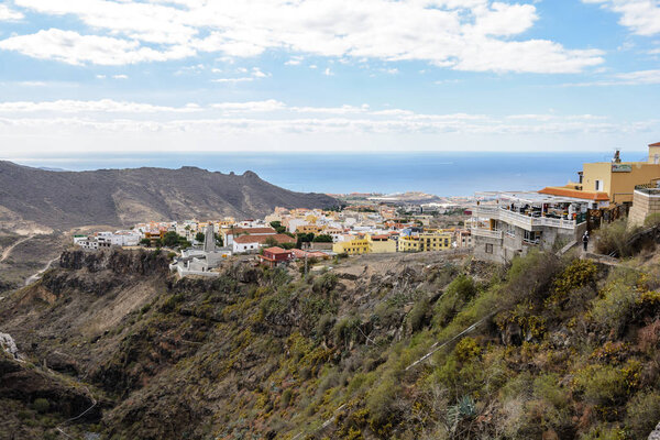 Beautiful landscapes of Barranco del Infierno in Tenerife.
