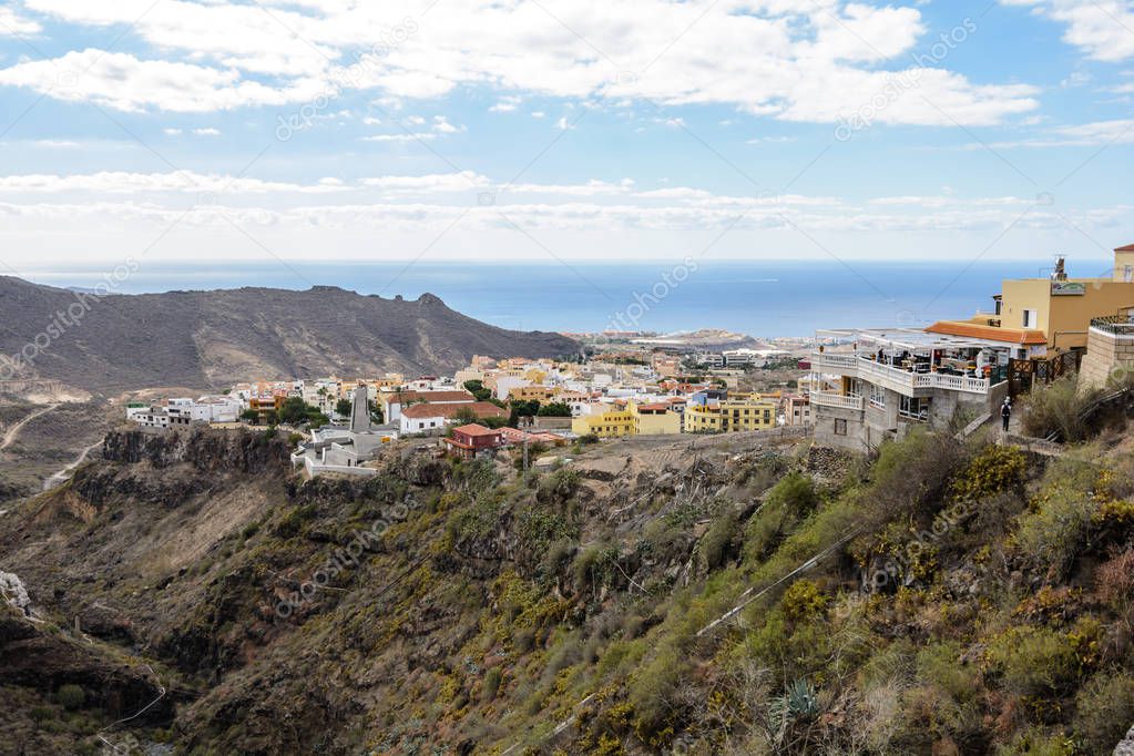 Beautiful landscapes of Barranco del Infierno in Tenerife.