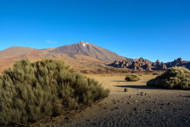 Teide Dağı, Tenerife. Adanın ortasında inanılmaz bir dağ. Kanarya Adaları..