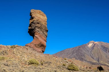 Teide Dağı, Tenerife. Adanın ortasında inanılmaz bir dağ. Kanarya Adaları..