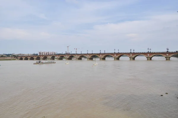 Frankreich Bordeaux Vom Juli 2018 Brücke Aus Stein — Stockfoto