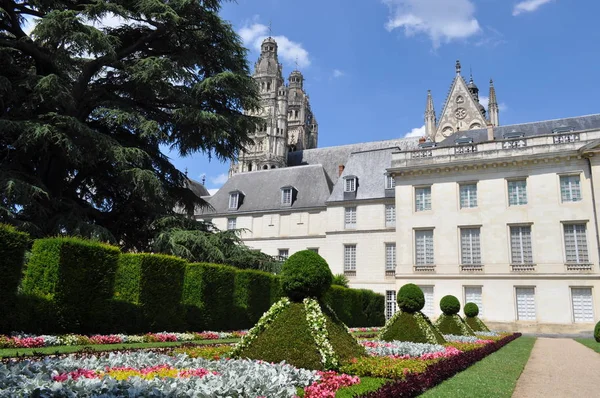 Giardino Con Vecchio Edificio — Foto Stock