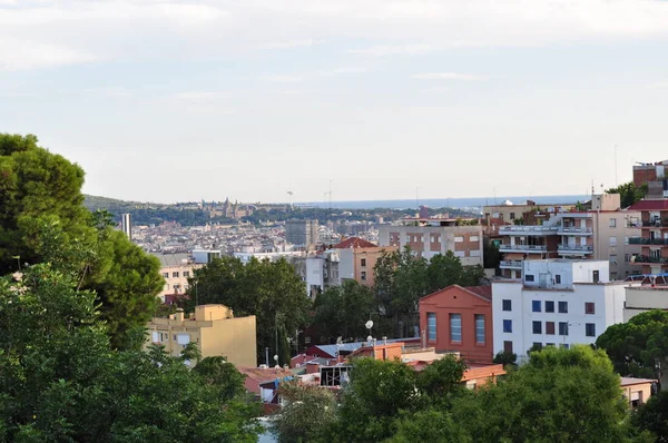 Spanien Panorama Över Barcelona — Stockfoto