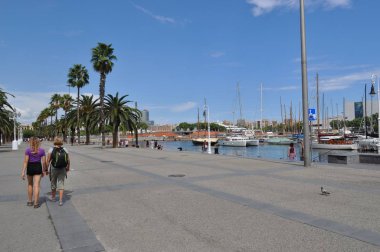 İspanya. Barcelona. 18 Ağustos 2018. Port Vell .