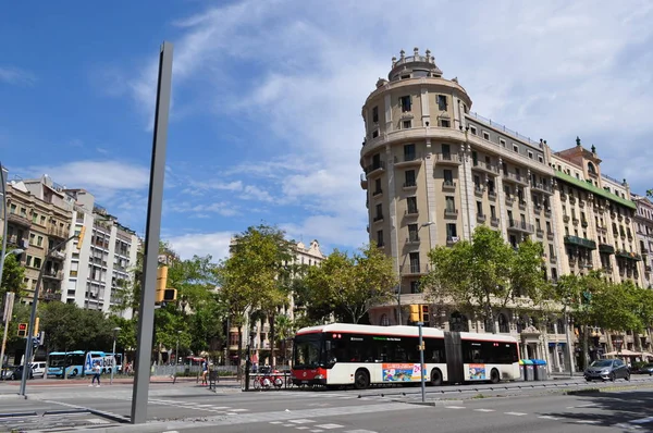 Espagne Barcelone Août 2018 Bus Avec Promotion Illa Fantasia Aerobus — Photo