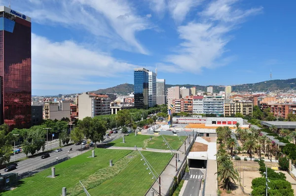 Испании Барселона Августа 2018 Года Allianz Панорама Барселоны — стоковое фото