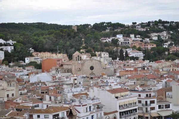 Hiszpania Tossa Mar Sierpnia 2017 Panorama Miasta — Zdjęcie stockowe