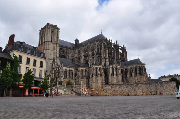 Frankrijk Mans Van Augustus 2018 Kathedraal Van Saint Julien — Stockfoto