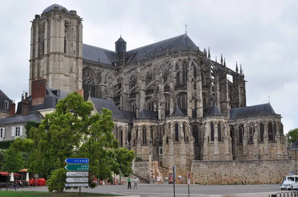 Frankrijk Mans Van Augustus 2018 Kathedraal Van Saint Julien — Stockfoto