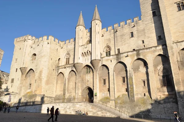 Francie Avignon Února 2019 Palác Papeže — Stock fotografie
